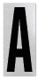 3" Black Character on White EG Reflective Vinyl Label